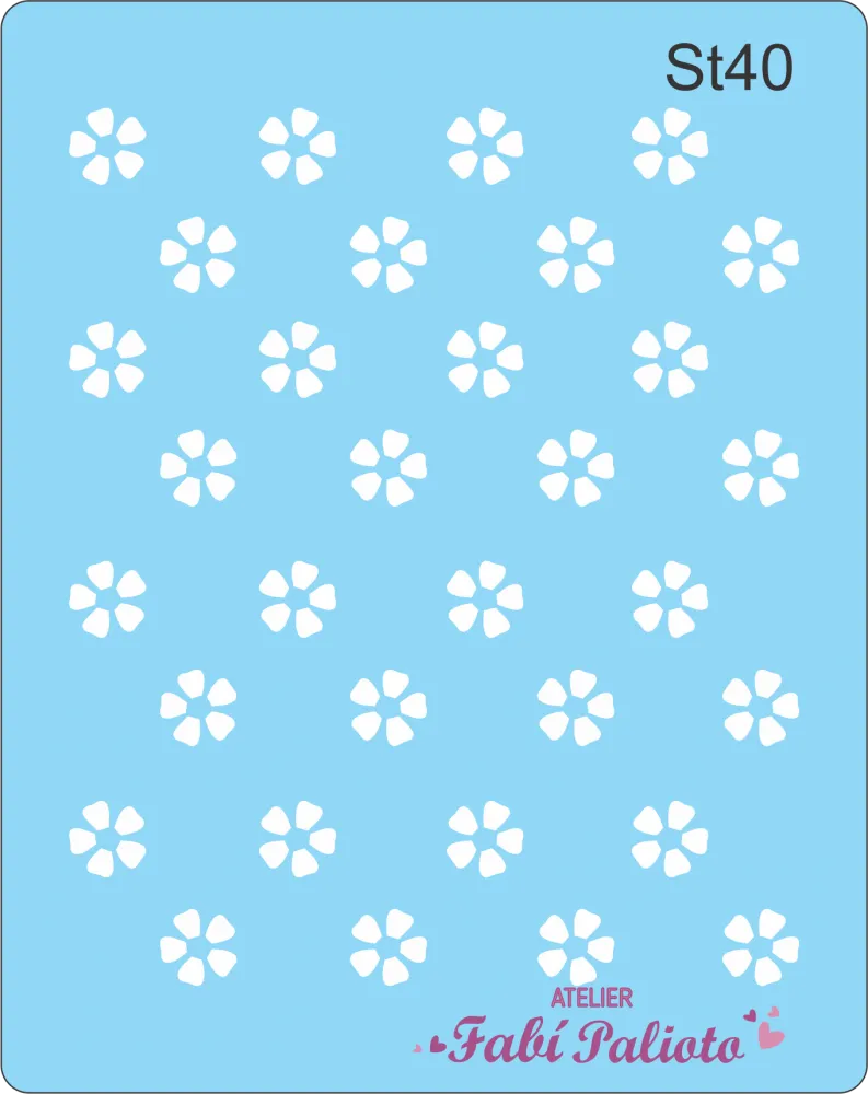 ST40  Stencil  Mini Flor  Imagem