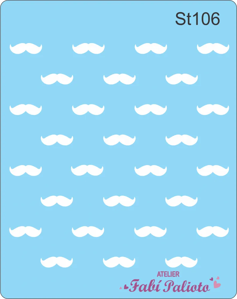 ST106  Stencil  Bigode Imagem