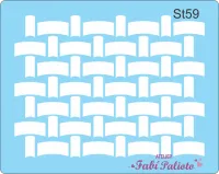 ST59  Stencil  Trançado Cesta 