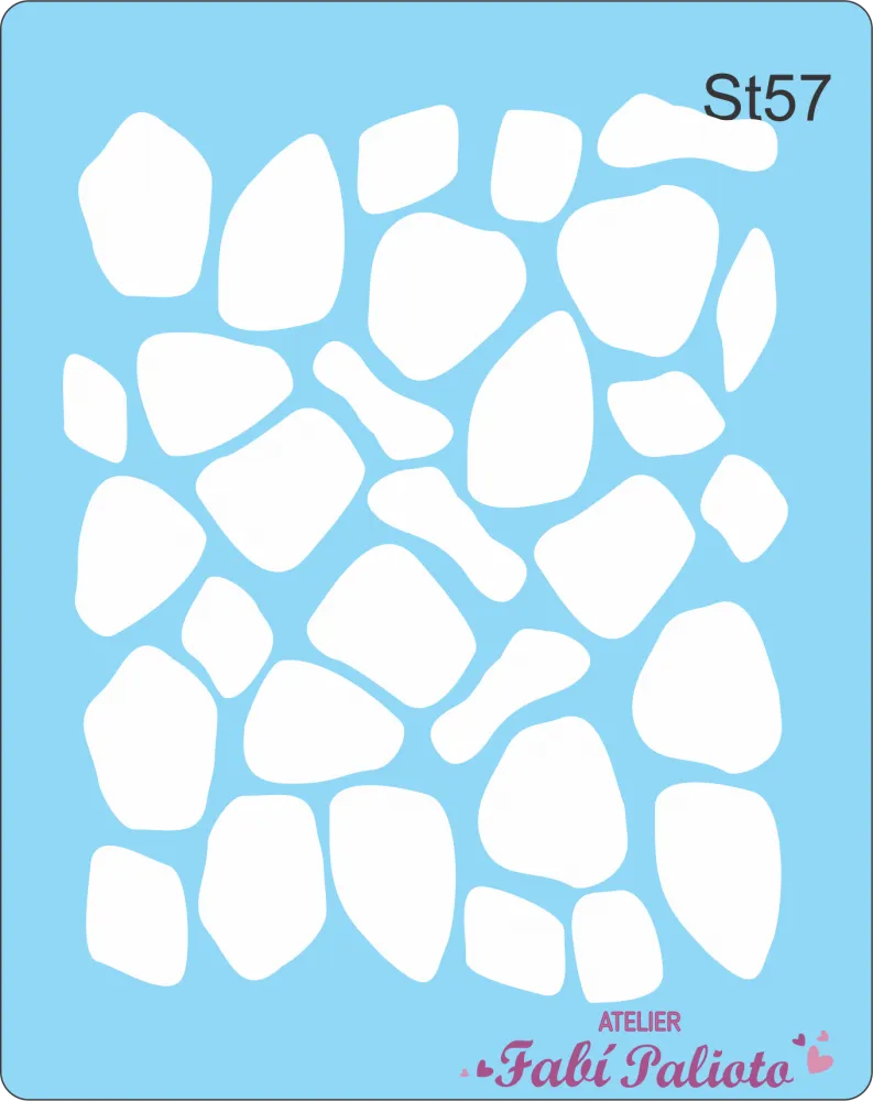 ST57  Stencil  Pedras 