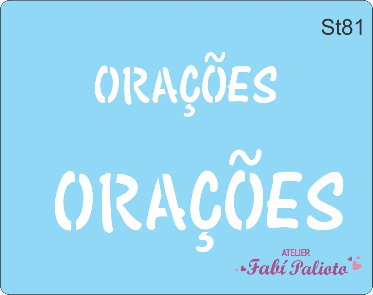 ST81 Stencil   Orações Imagem