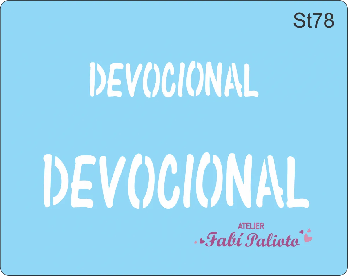 ST78  Stencil   Devocional Imagem