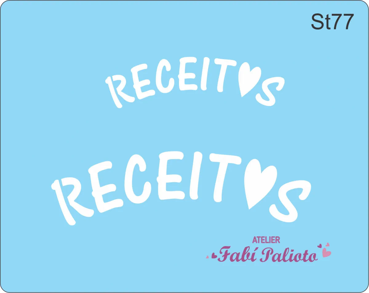 ST77  Stencil   Receitas