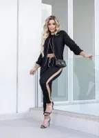 Conjunto Calça e  Casaco Preto