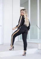 Conjunto Calça e  Casaco Preto - Foto 3
