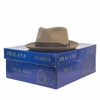Ref: 16516 - Chapéu Social Pralana 100% Pêlo de Lebre Original - Aba 6cm - Cor Taupe Escuro - Foto 2