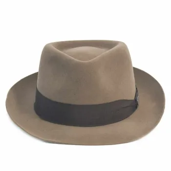 Ref: 16516 - Chapéu Social Pralana 100% Pêlo de Lebre Original - Aba 6cm - Cor Taupe Escuro - Foto 2