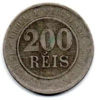 1893 - 200 Réis - Moeda Brasil - Foto 2