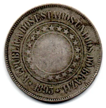 1893 - 200 Réis - Moeda Brasil