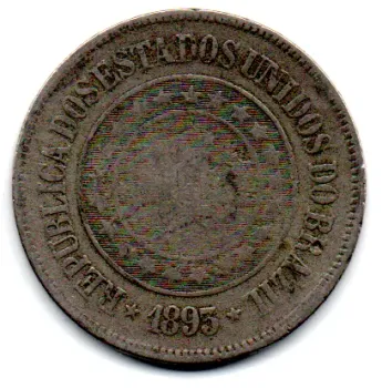 1893 - 200 Réis - Moeda Brasil