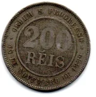 1893 - 200 Réis - Moeda Brasil - Foto 2