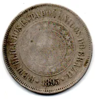 1893 - 200 Réis - Moeda Brasil