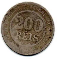 1893 - 200 Réis - Moeda Brasil - Foto 2