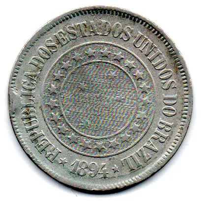 1894 - 200 Réis - Moeda Brasil