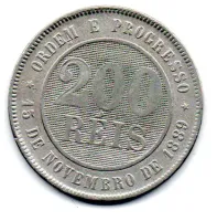 1894 - 200 Réis - Moeda Brasil - Foto 2