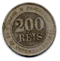 1895 - 200 Réis - Moeda Brasil - Foto 2
