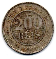 1895 - 200 Réis - Moeda Brasil - Foto 2