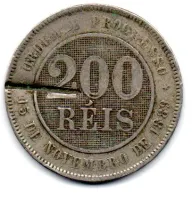 1895 - 200 Réis - Moeda Brasil - C/ Dano - Foto 2