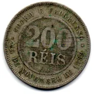 1895 - 200 Réis - Moeda Brasil - Foto 2