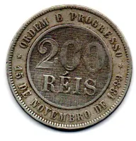 1895 - 200 Réis - Moeda Brasil - Foto 2