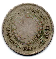1896 - 200 Réis - Moeda Brasil - C/ Danos