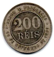 1896 - 200 Réis - Moeda Brasil - Foto 2