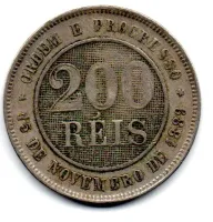 1896 - 200 Réis - Moeda Brasil - Foto 2