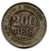 1896 - 200 Réis - Moeda Brasil - Foto 2