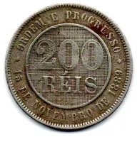 1896 - 200 Réis - Moeda Brasil - Foto 2