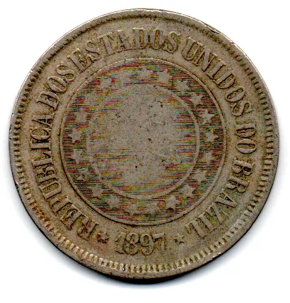 1897 - 200 Réis - Moeda Brasil