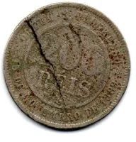 1897 - 200 Réis - Moeda Brasil - UTG - C/ Dano - Foto 2