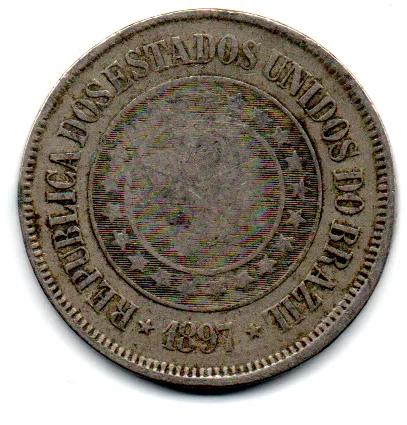 1897 - 200 Réis - Moeda Brasil