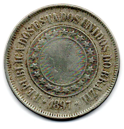 1897 - 200 Réis - Moeda Brasil