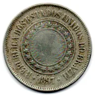 1897 - 200 Réis - Moeda Brasil