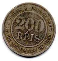 1898 - 200 Réis - Moeda Brasil - Foto 2
