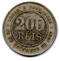 1898 - 200 Réis - Moeda Brasil - Foto 2