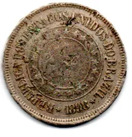 1898 - 200 Réis - Moeda Brasil - UTG - C/ Danos