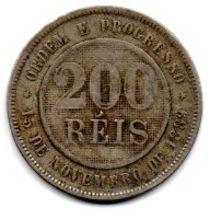 1898 - 200 Réis - Moeda Brasil - Foto 2