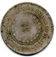 1899 - 200 Réis - Moeda Brasil - UTG - C/ Danos