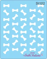 ST102 Stencil  Ossinhos