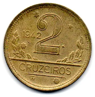 1942 - 2 Cruzeiros - Moeda Brasil - MBC/SOB