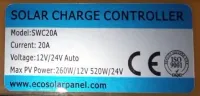 SOLAR PWM 20A CONTROLADOR 12V/24V SWC20A SUNWORLD - Foto 2