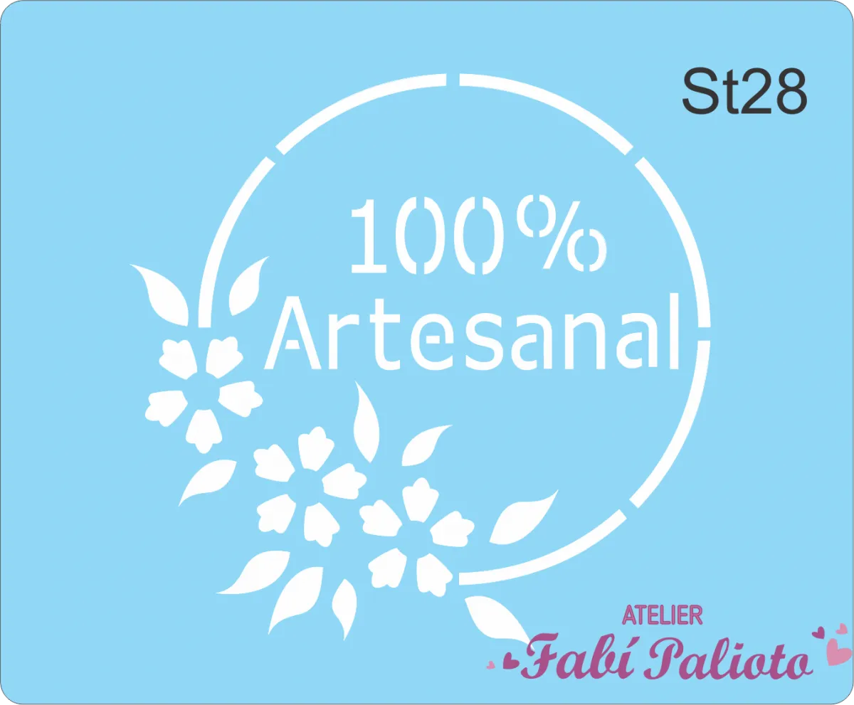ST28  Stencil Tag 100% Artesanal Imagem