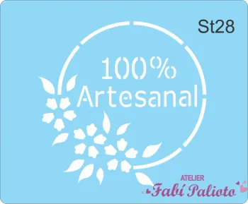 ST28  Stencil Tag 100% Artesanal