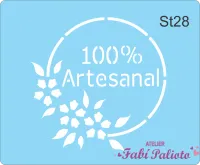 ST28  Stencil Tag 100% Artesanal