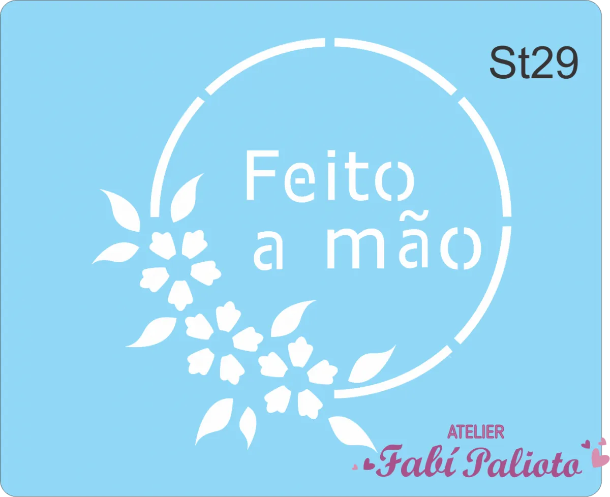ST29  Stencil Tag  Feito a Mão Imagem