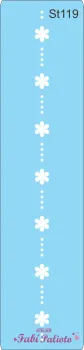 ST119 Stencil  Faixa Flor