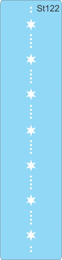 ST122 Stencil  Faixa Estrela Imagem
