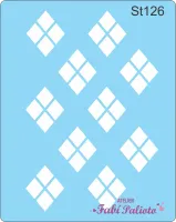 ST126  Stencil   Losangos espaçados