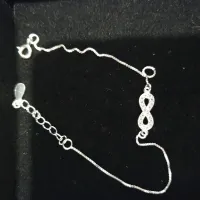 Pulseira veneziana  simbolo infinito toda cravejada - Foto 2